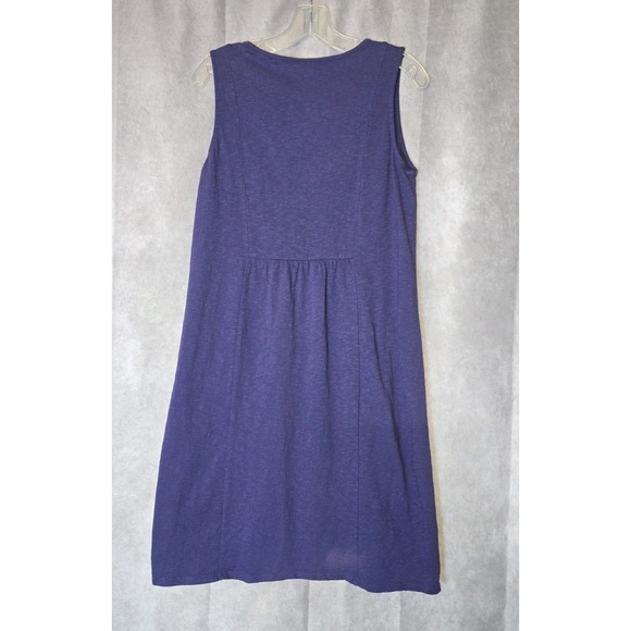 J Jill Women's Dark Blue/Purple Sleeveless Jersey Knit Dress Size M Vacation - Picture 3 of 7